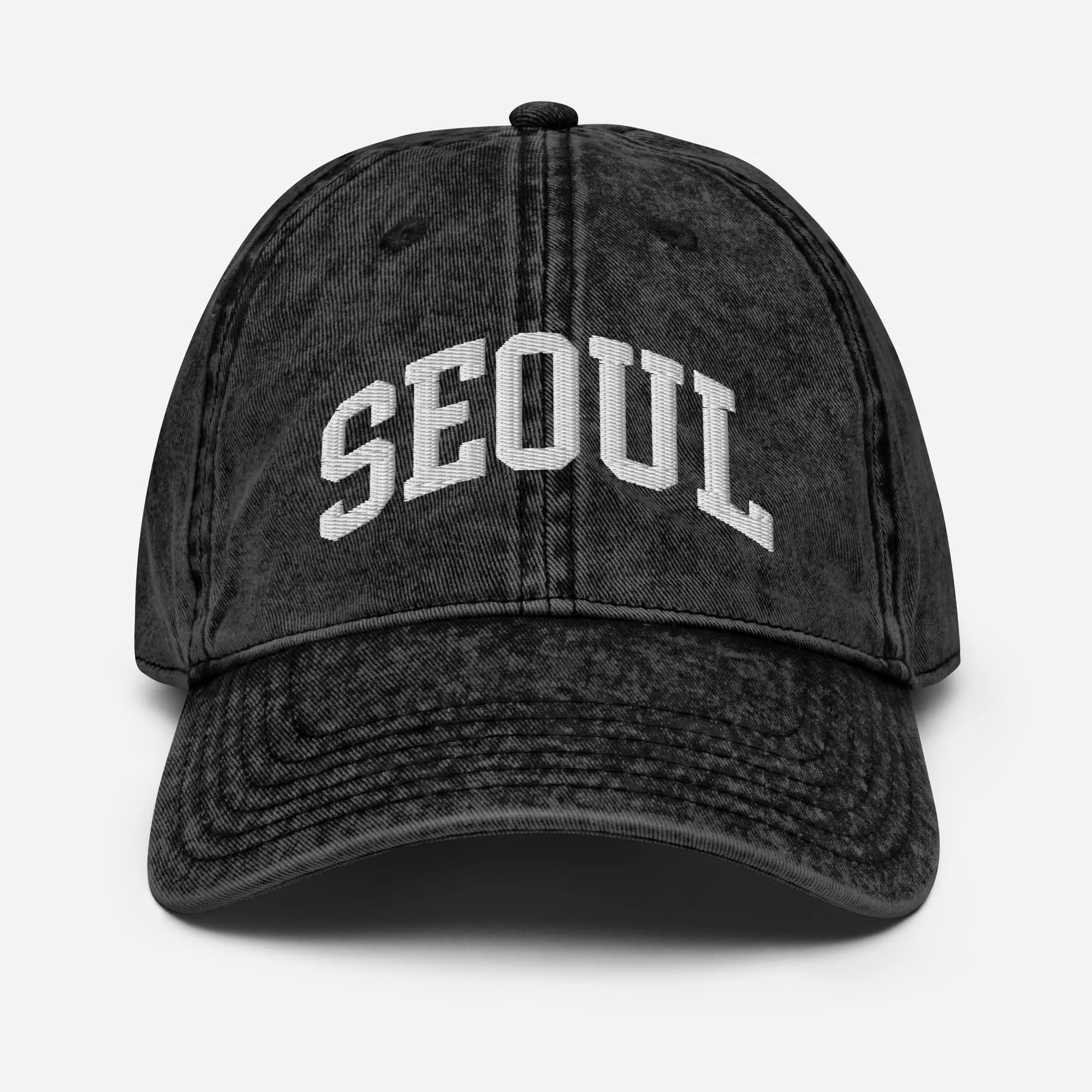 'Seoul' Cities College Arc Embroidered Vintage Hat