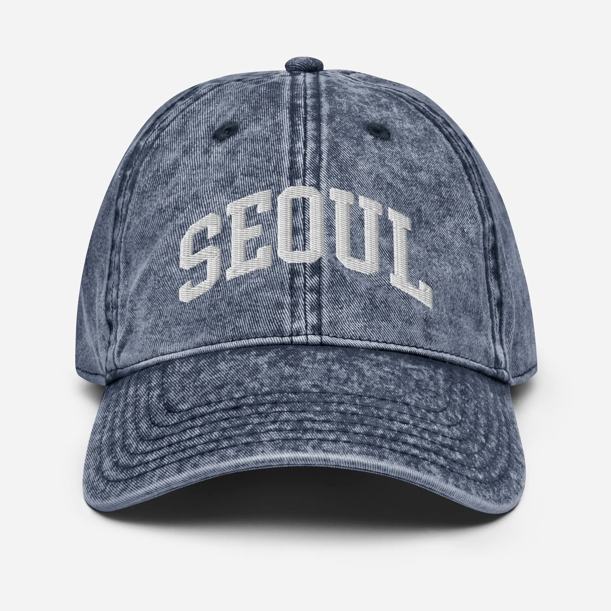 'Seoul' Cities College Arc Embroidered Vintage Hat