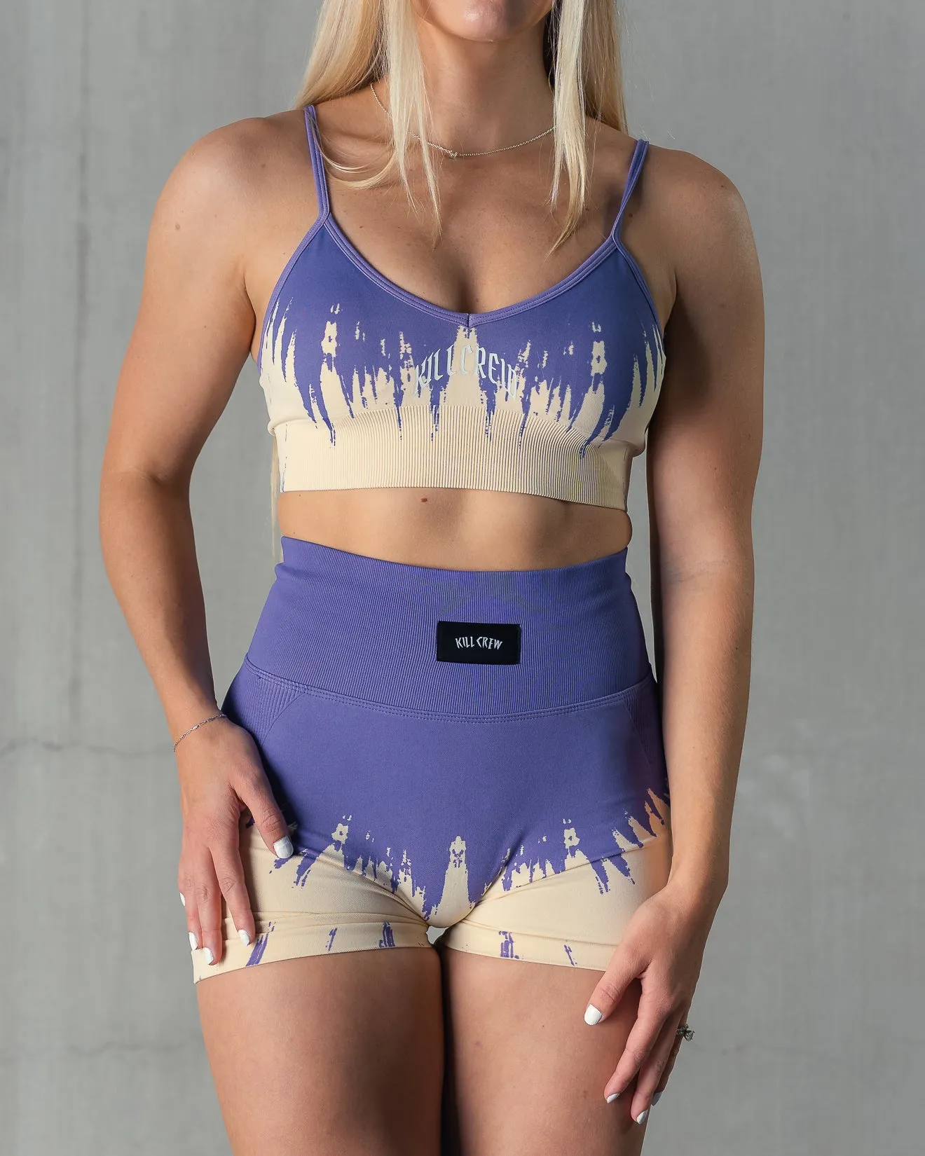 SHATTER SPORTS BRA - LILAC / CREAM