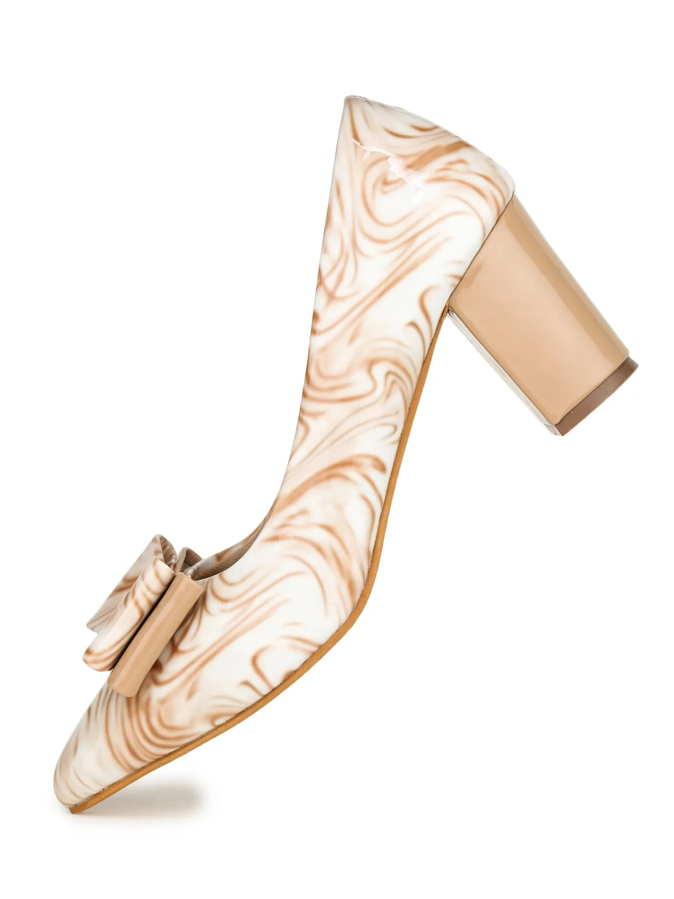 Shezone Beige Women Heels