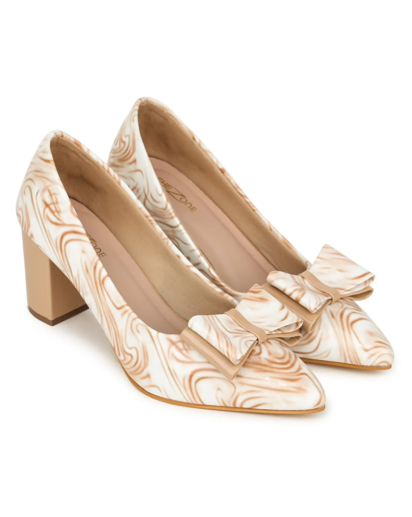 Shezone Beige Women Heels