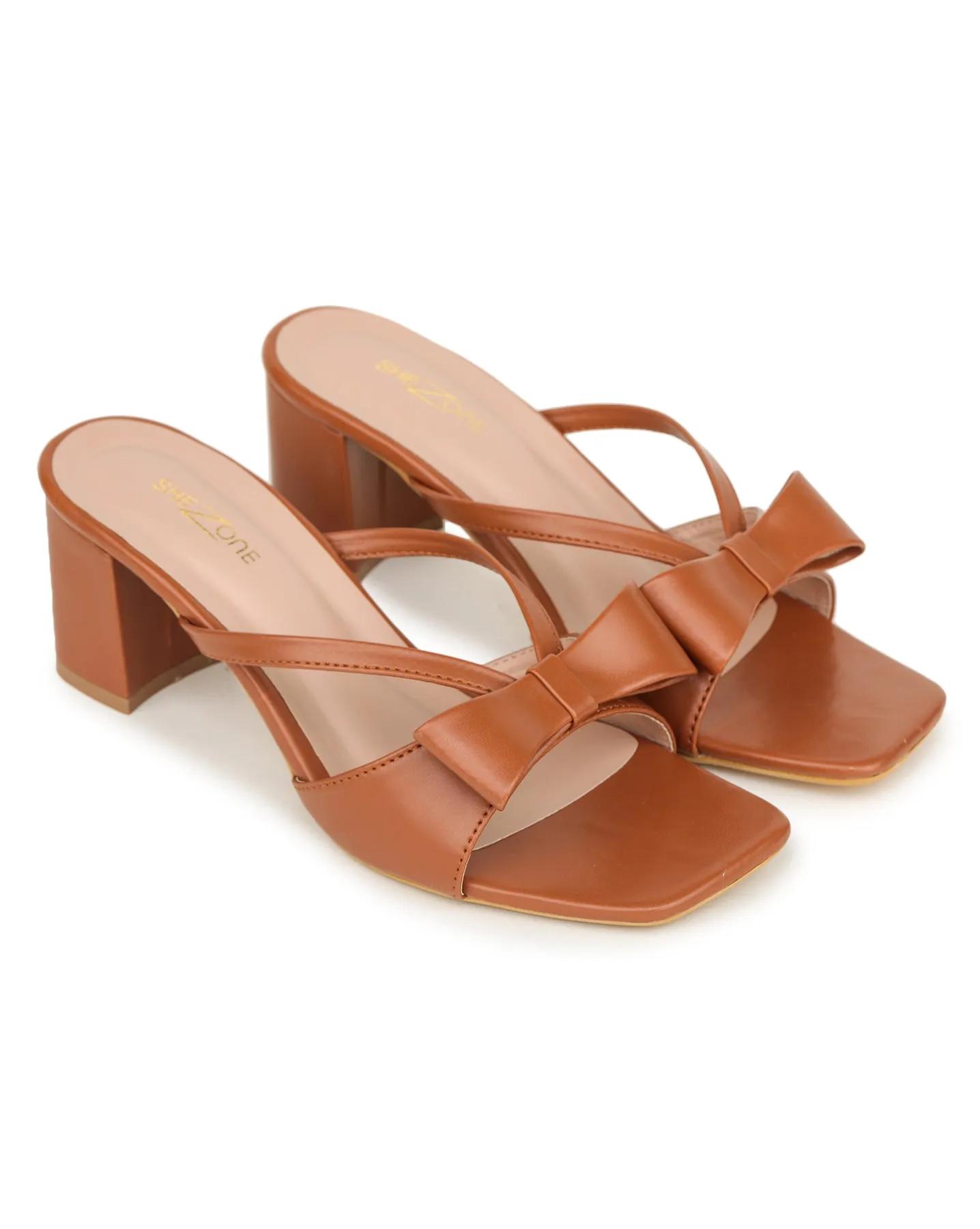 Shezone Tan Women Heels