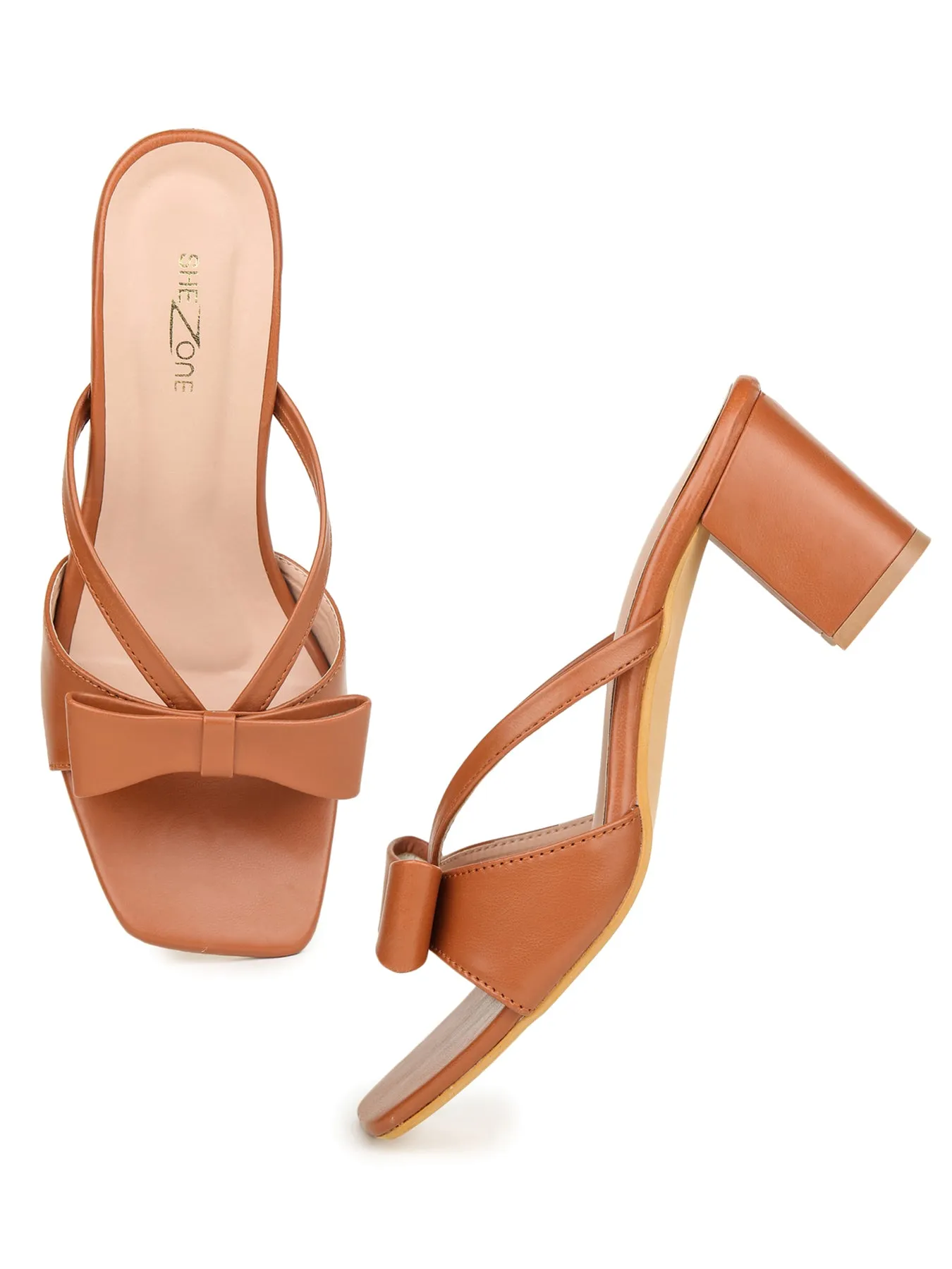 Shezone Tan Women Heels