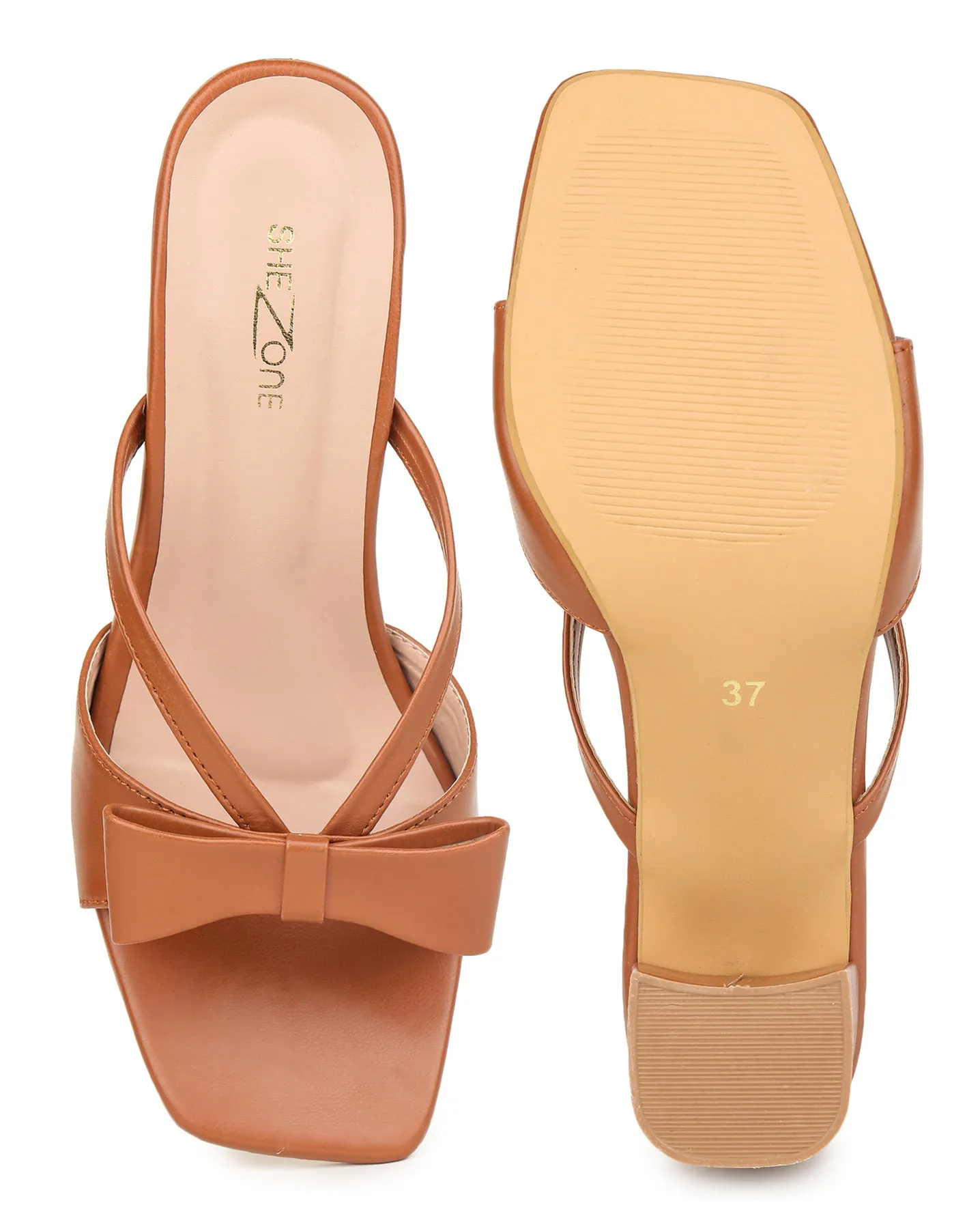 Shezone Tan Women Heels