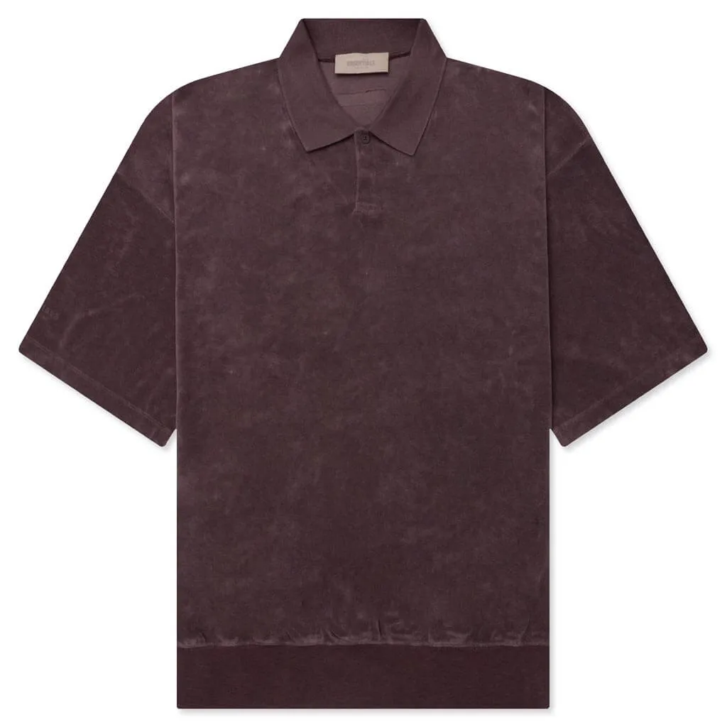 Short Sleeve Plum Polo Shirt