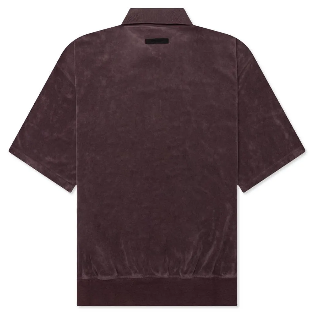 Short Sleeve Plum Polo Shirt