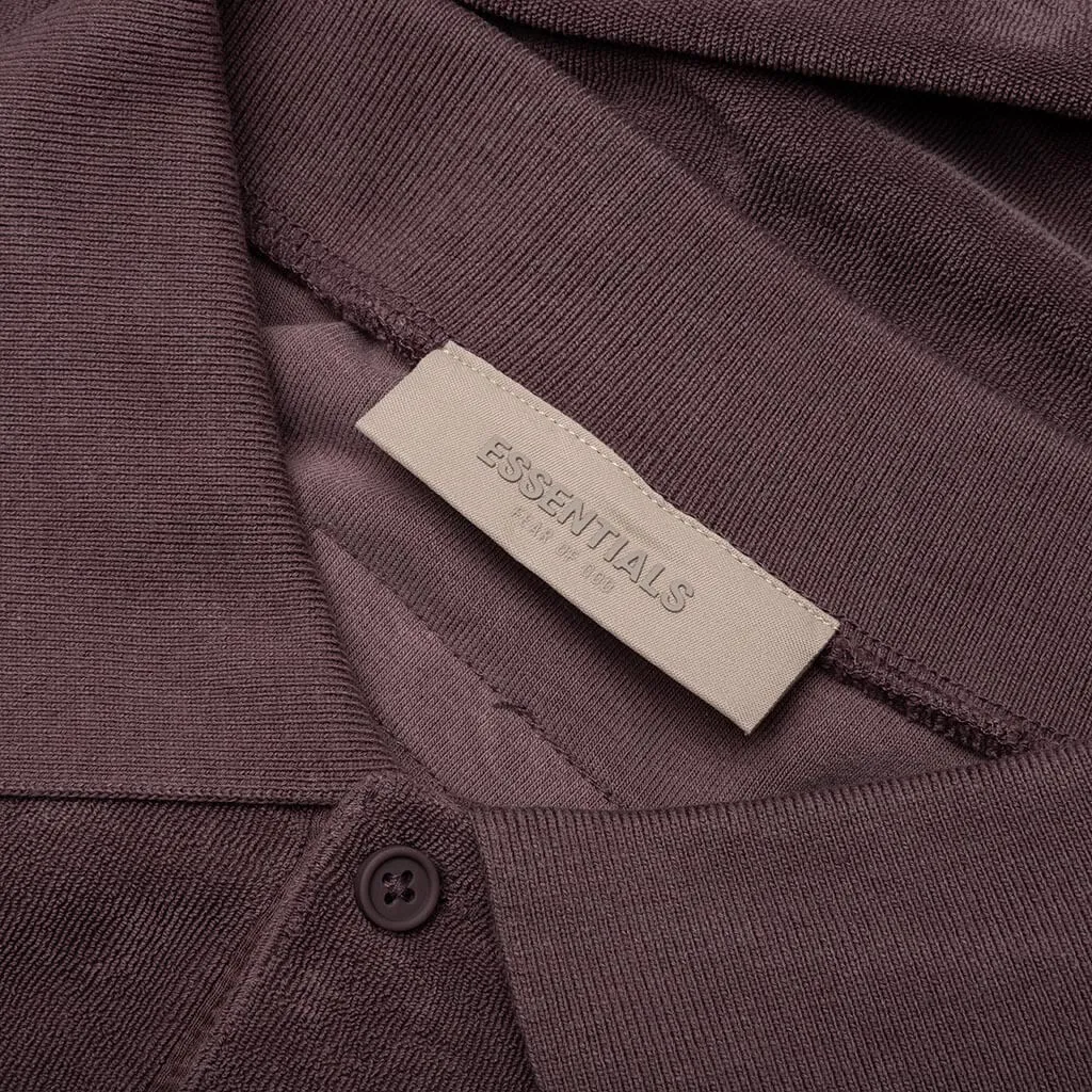 Short Sleeve Plum Polo Shirt