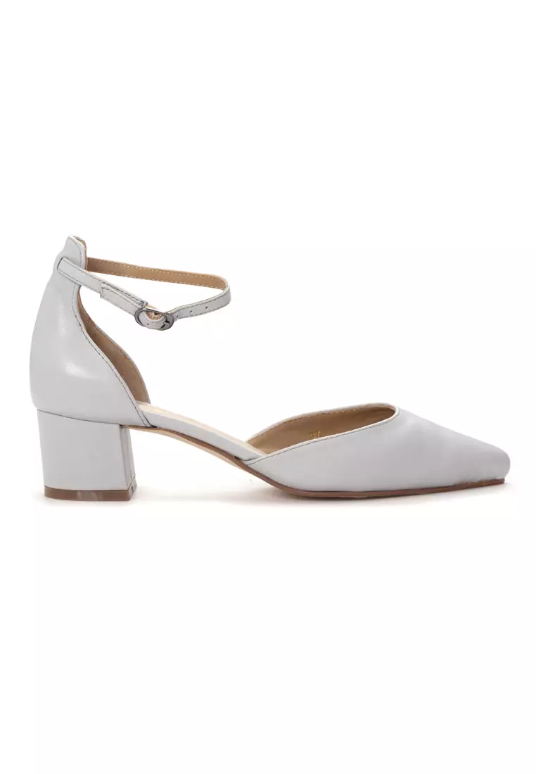 Shu Talk AMAZTEP Nappa Leather With Ankle Strap Heels