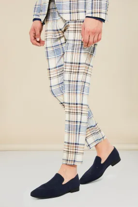 Skinny Check Crop Suit Trousers