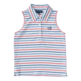 Sleeveless Pro Performance Polo in USA Stripe