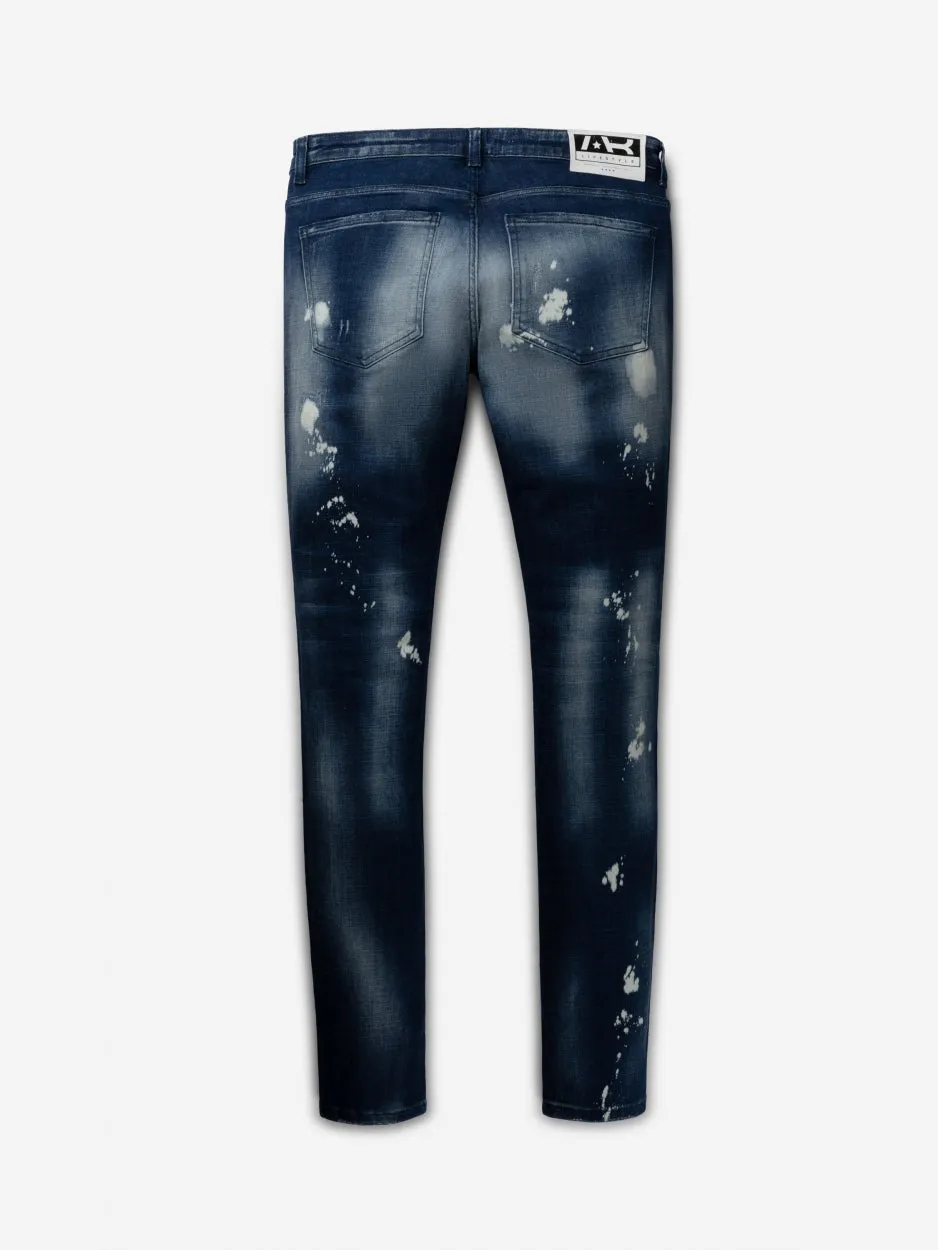 Slim Denim Jeans | Mid Blue - Bleach