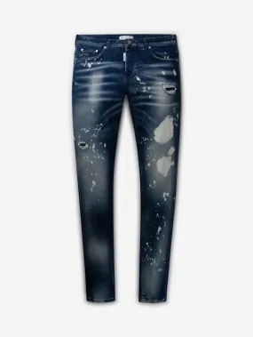 Slim Denim Jeans | Mid Blue - Bleach