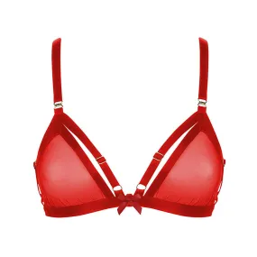 Burnt Red Soft Mesh Cabaret Bra