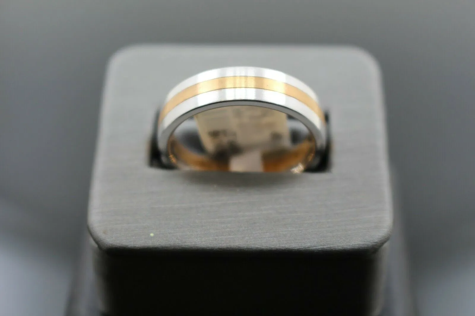 Gold Ring Elegant Ladies Modern Matte Finish Band