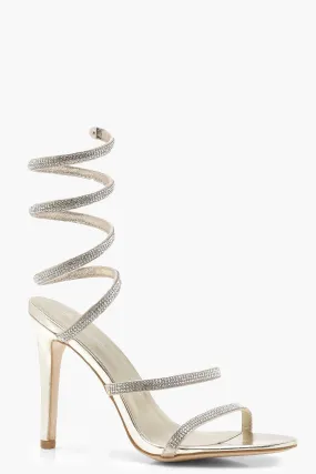 Spiral Diamante Gladiator Heels