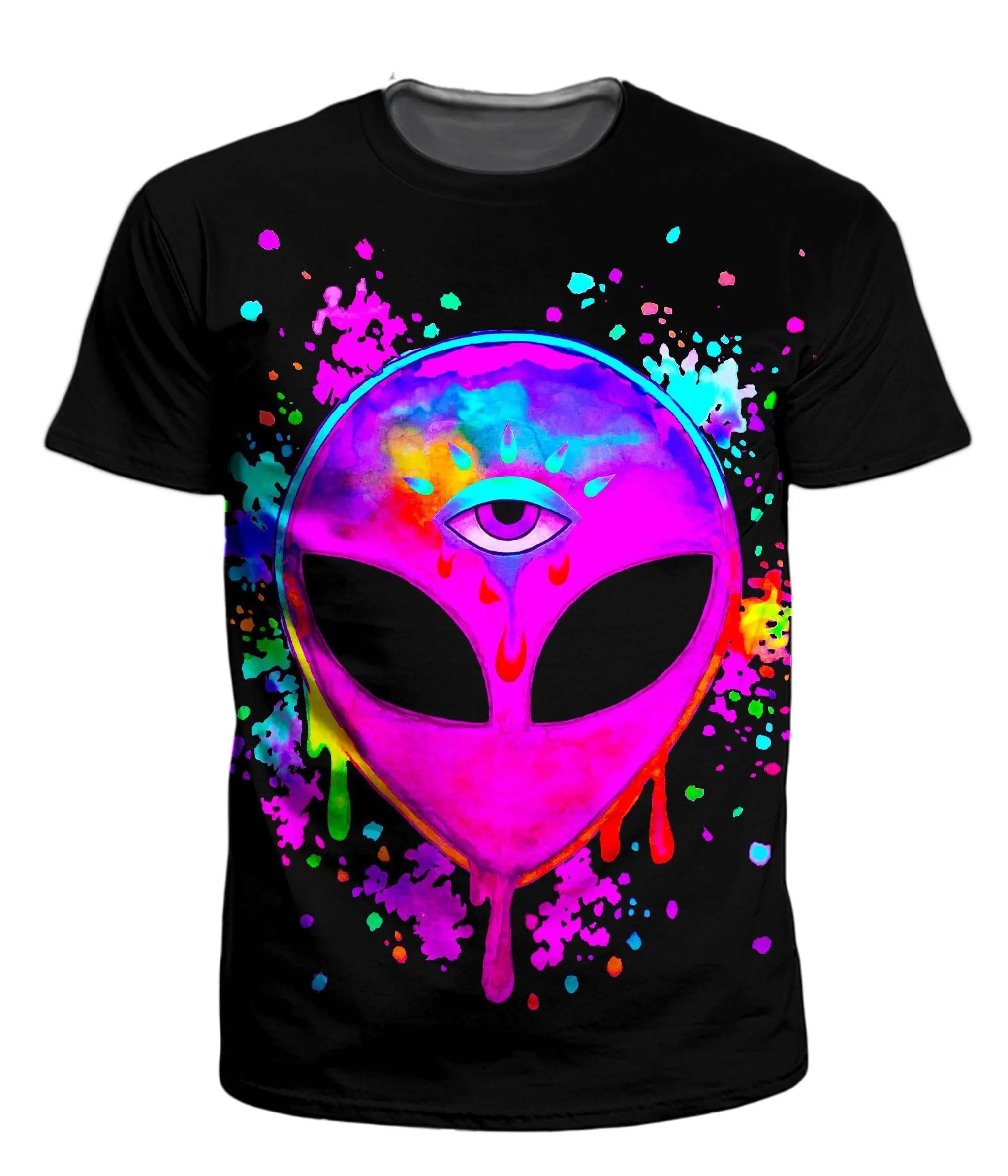 Splatter Alien Pink Men's T-Shirt