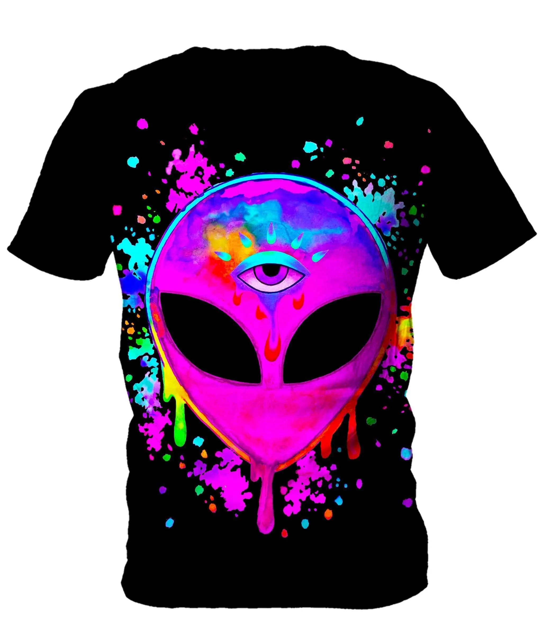 Splatter Alien Pink Men's T-Shirt