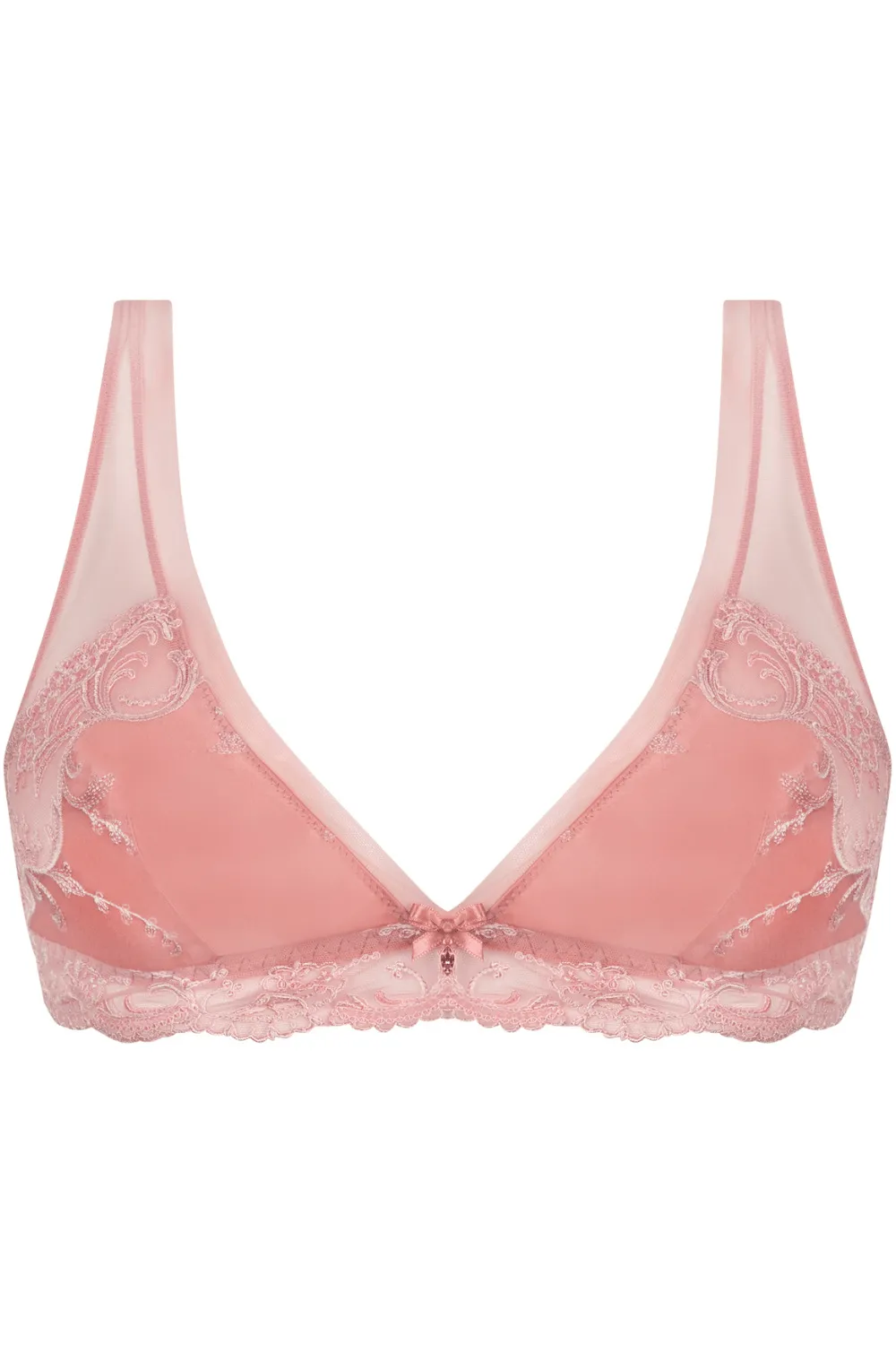 Non-Wired Silk Triangle Bra