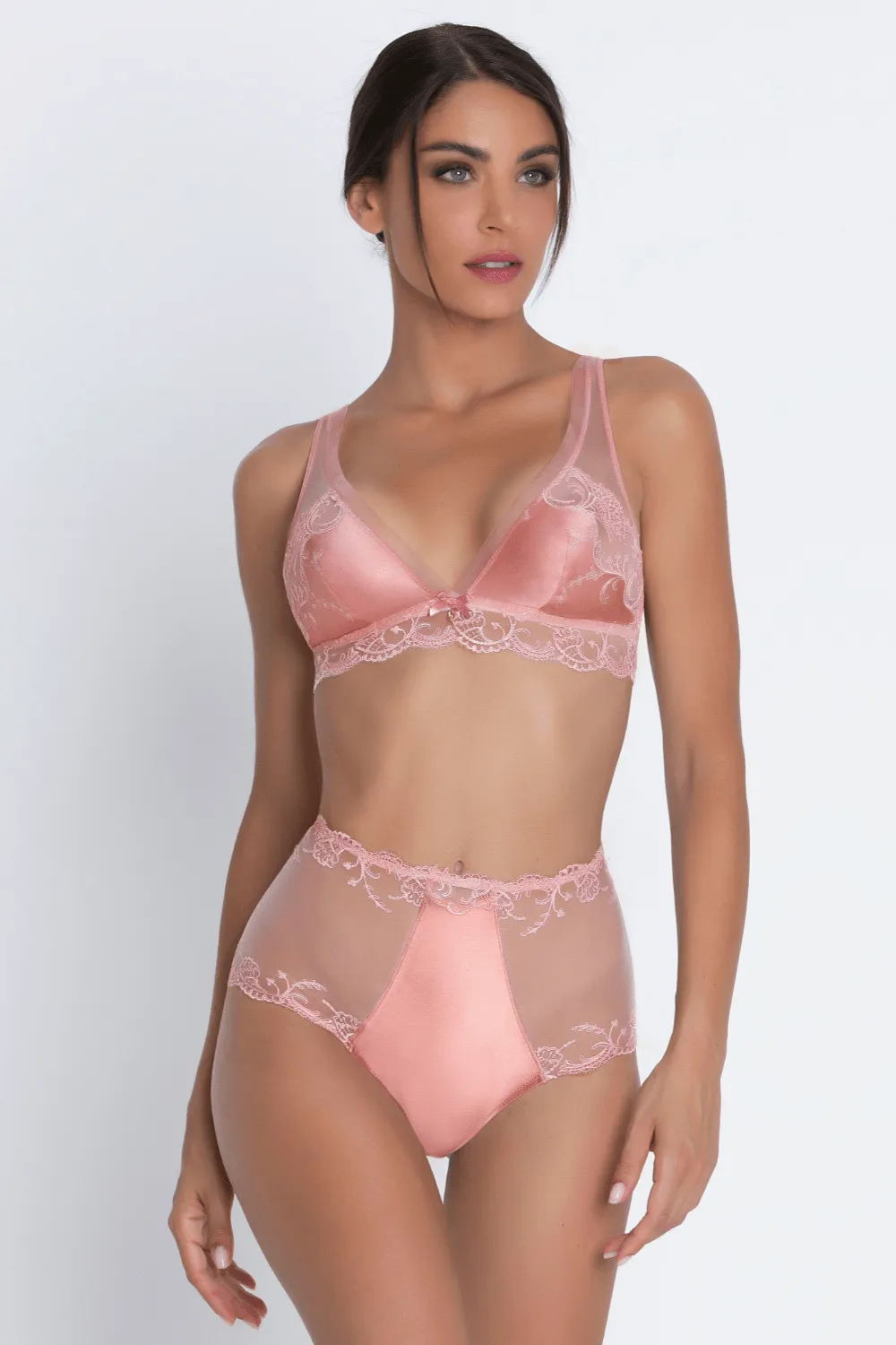 Non-Wired Silk Triangle Bra