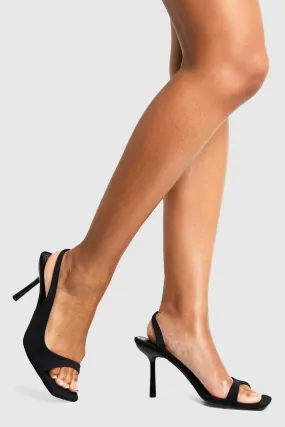 Square Toe Slingback Heels