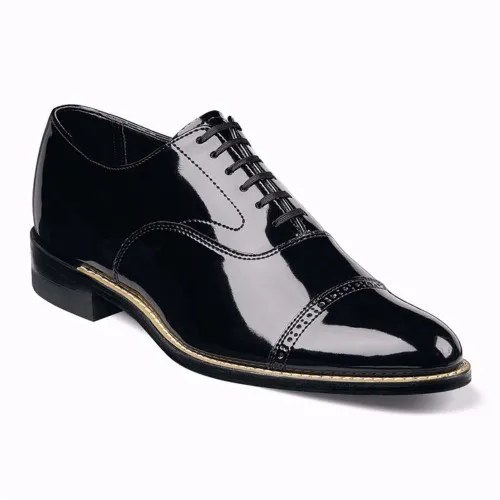 Stacy Adams Concorde Black Patent Cap Toe Oxfords