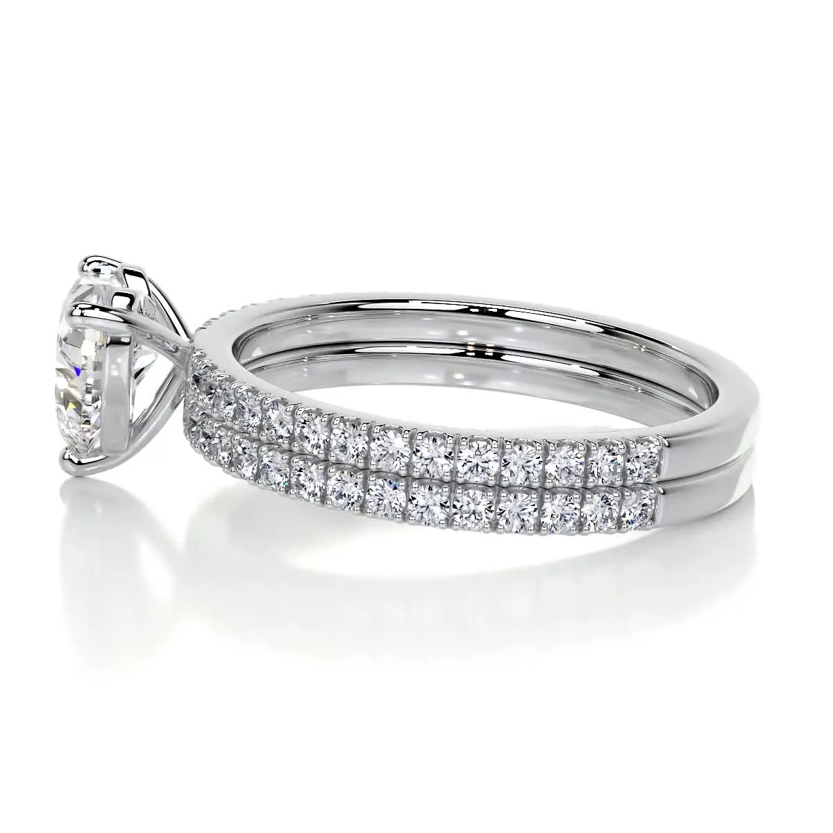 Stephanie Diamond Bridal Set -14K White Gold