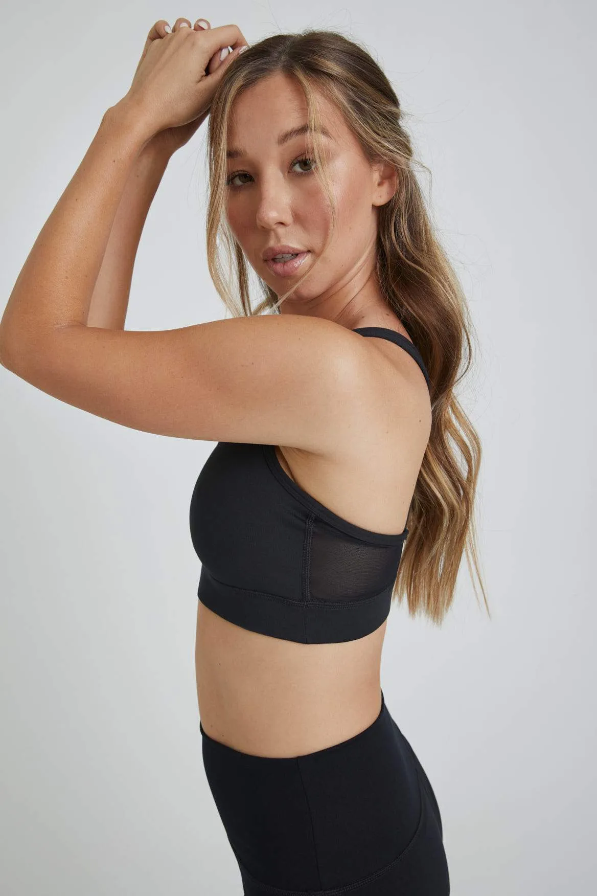 Strappy Bra Solid Black