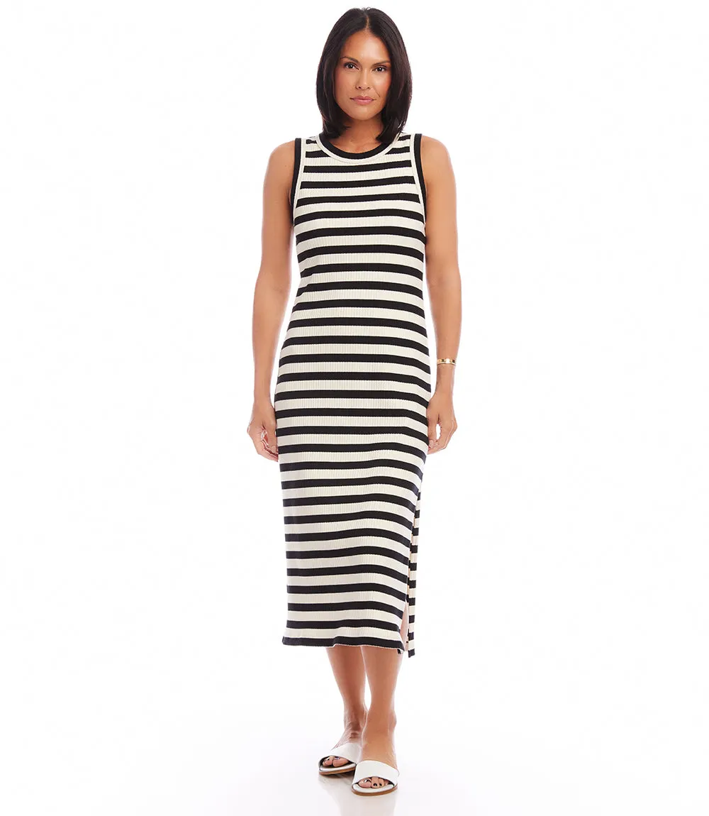 Stripe Column Midi Dress