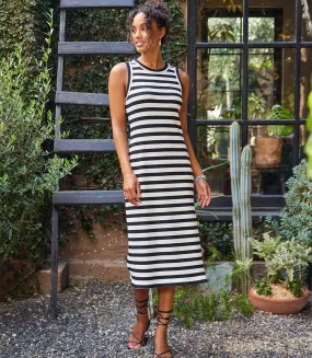 Stripe Column Midi Dress