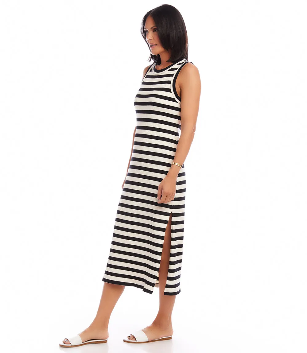 Stripe Column Midi Dress