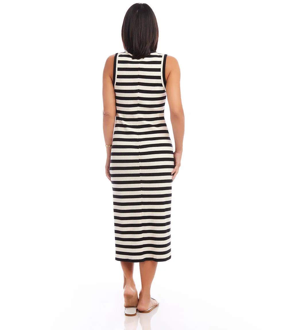 Stripe Column Midi Dress