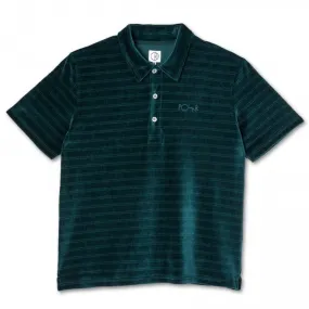 Stripe Velour Polo Shirt