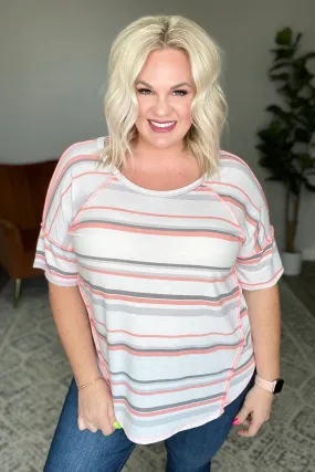 Round Neck Striped Top