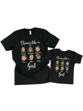 Strong like a Girl Faces Tee