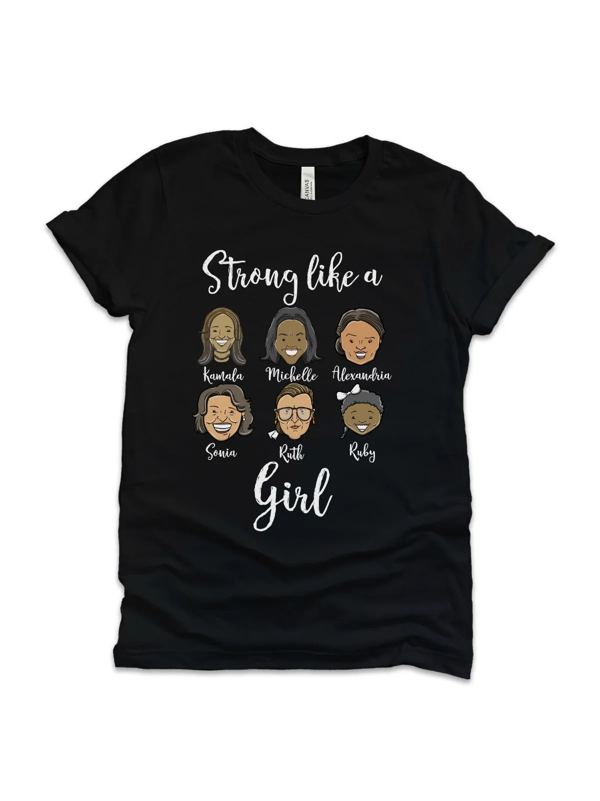 Strong like a Girl Faces Tee