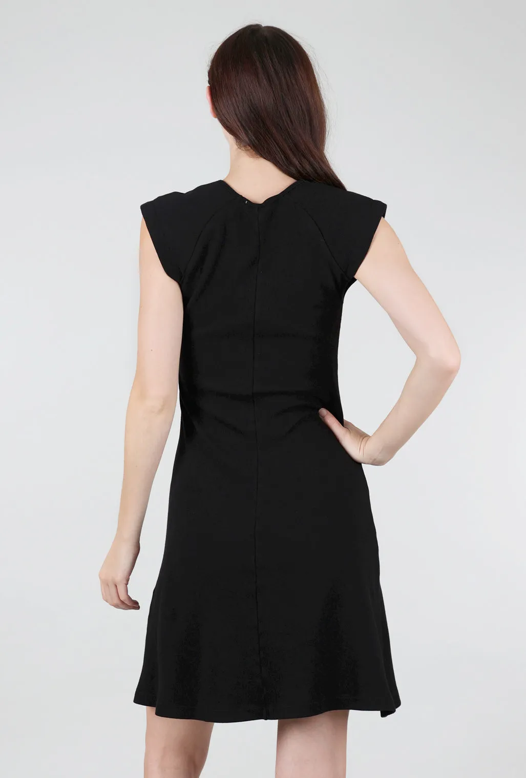 Strong Shoulder Dress, Black