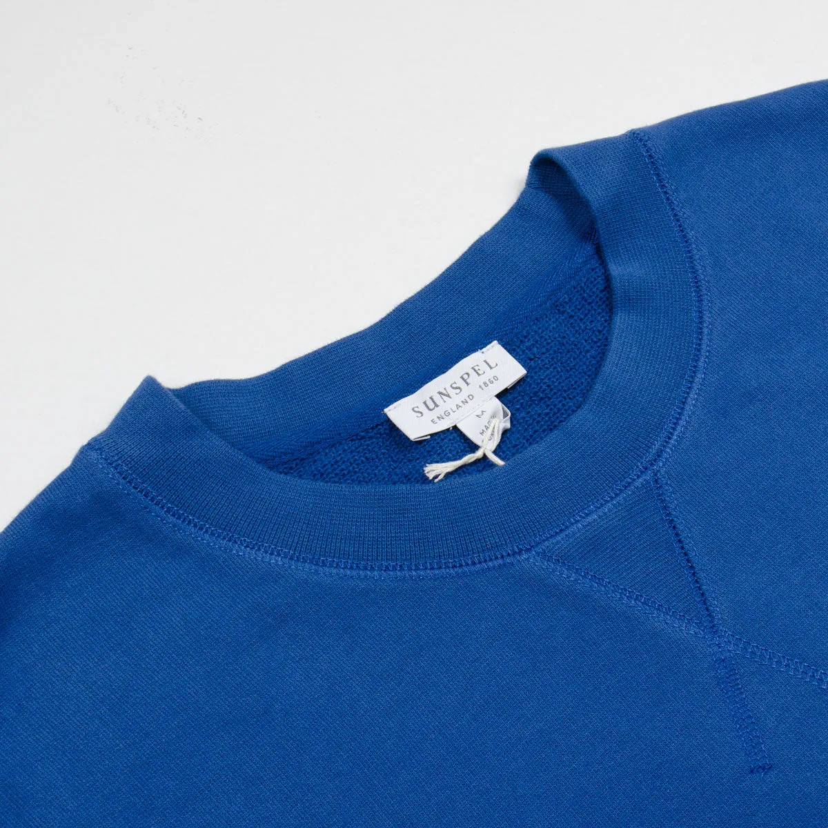 Sunspel Loopback Sweatshirt Cobalt Blue