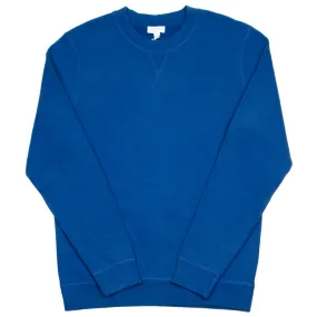 Sunspel Loopback Sweatshirt Cobalt Blue