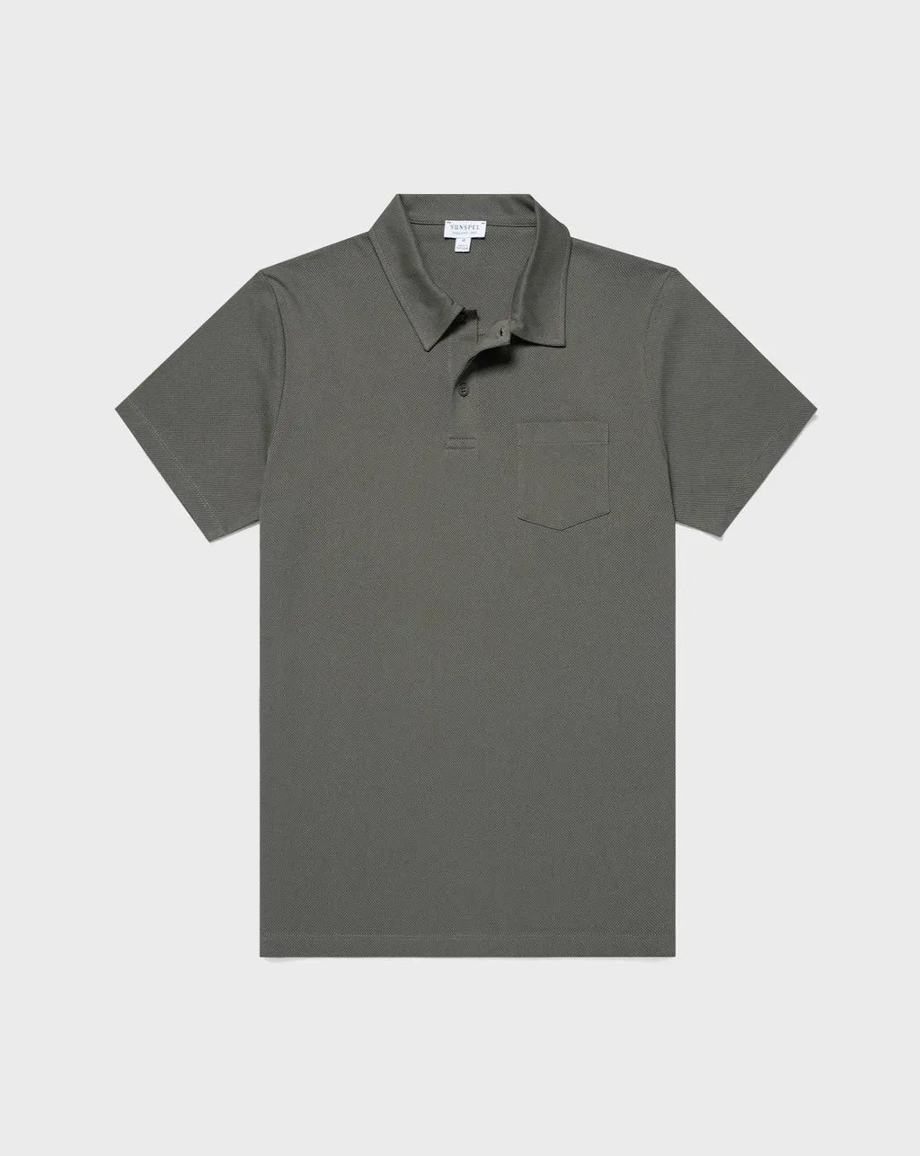 Sunspel Riviera Polo Shirt in Khaki