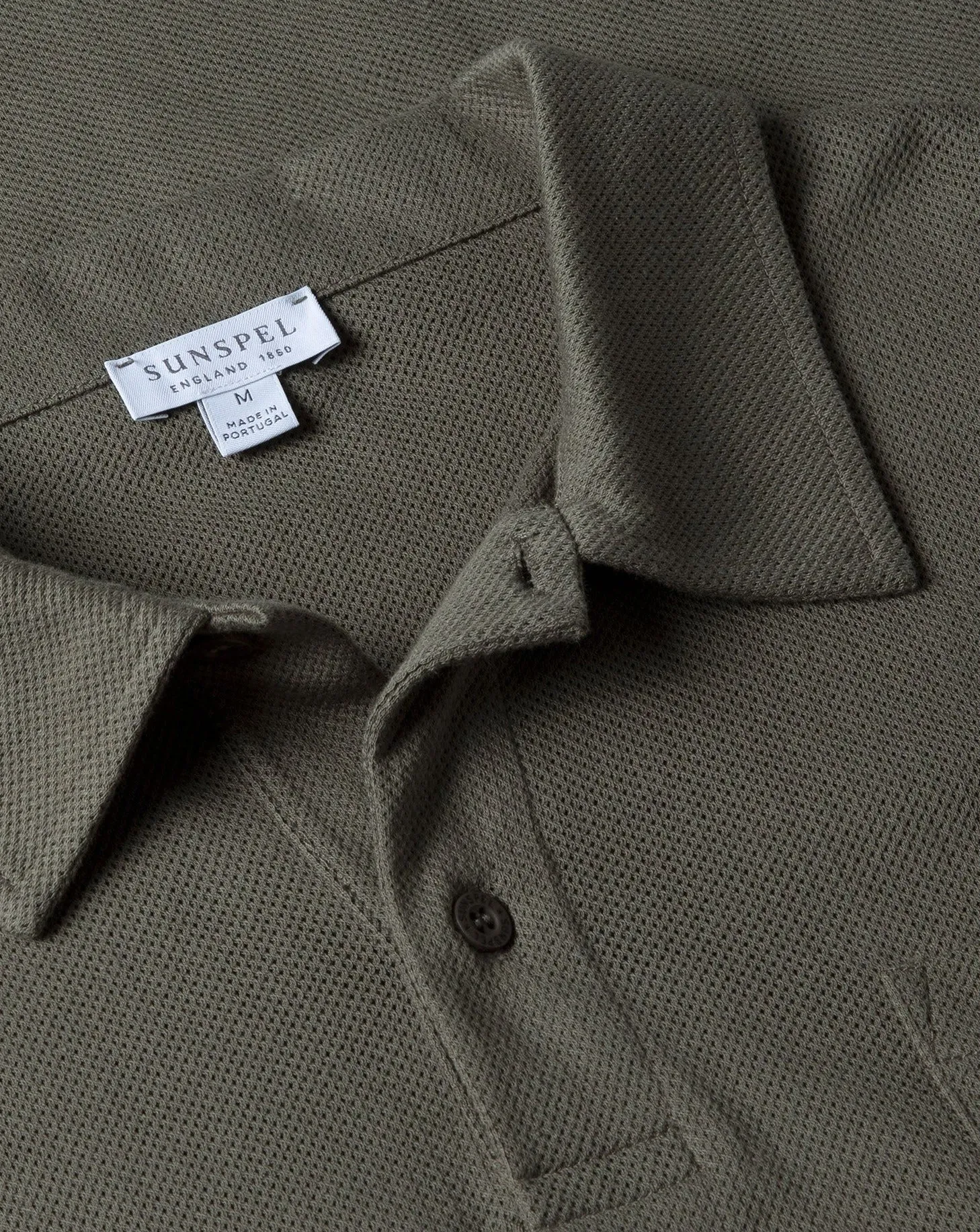 Sunspel Riviera Polo Shirt in Khaki