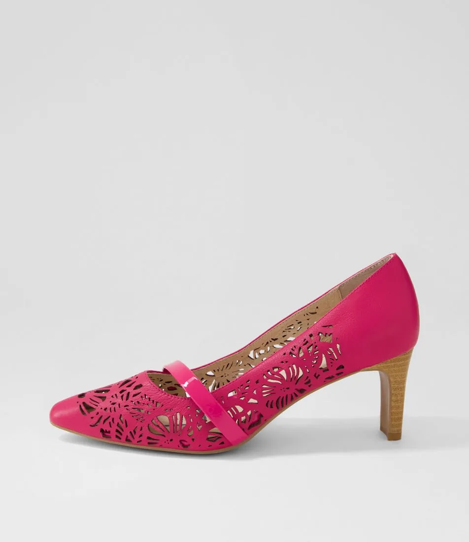 SUPERSOFT Nisty Dark Fuchsia Patent Leather Heels