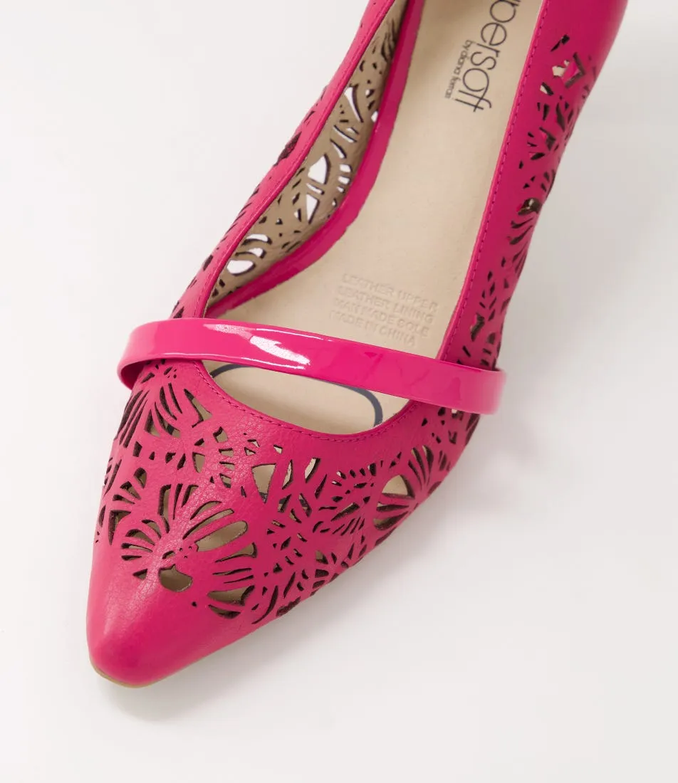 SUPERSOFT Nisty Dark Fuchsia Patent Leather Heels