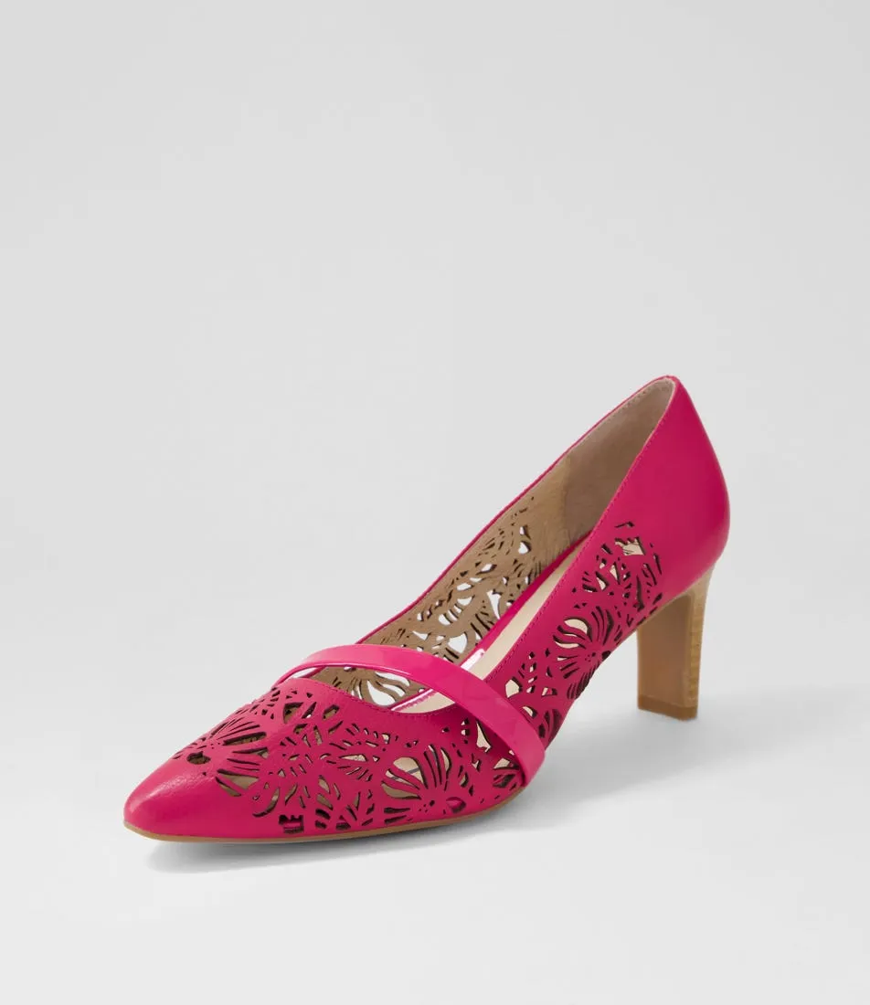 SUPERSOFT Nisty Dark Fuchsia Patent Leather Heels