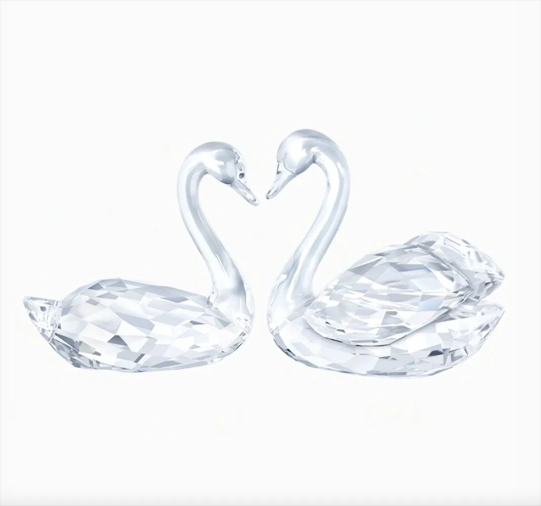 Swarovski Crystal Set of 2 Figurines SWAN COUPLE - 5135936