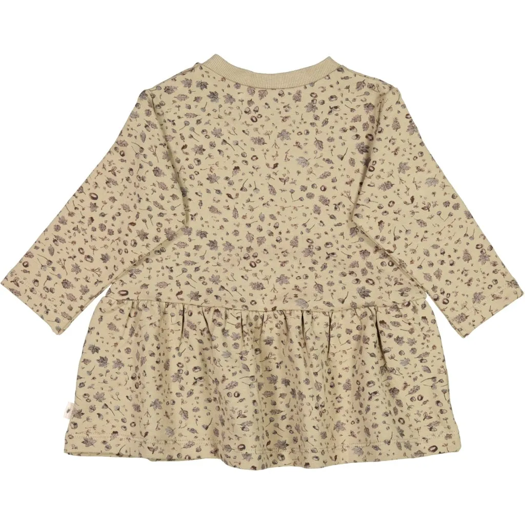 Sweat Dress Tascha - gravel spruce and cone