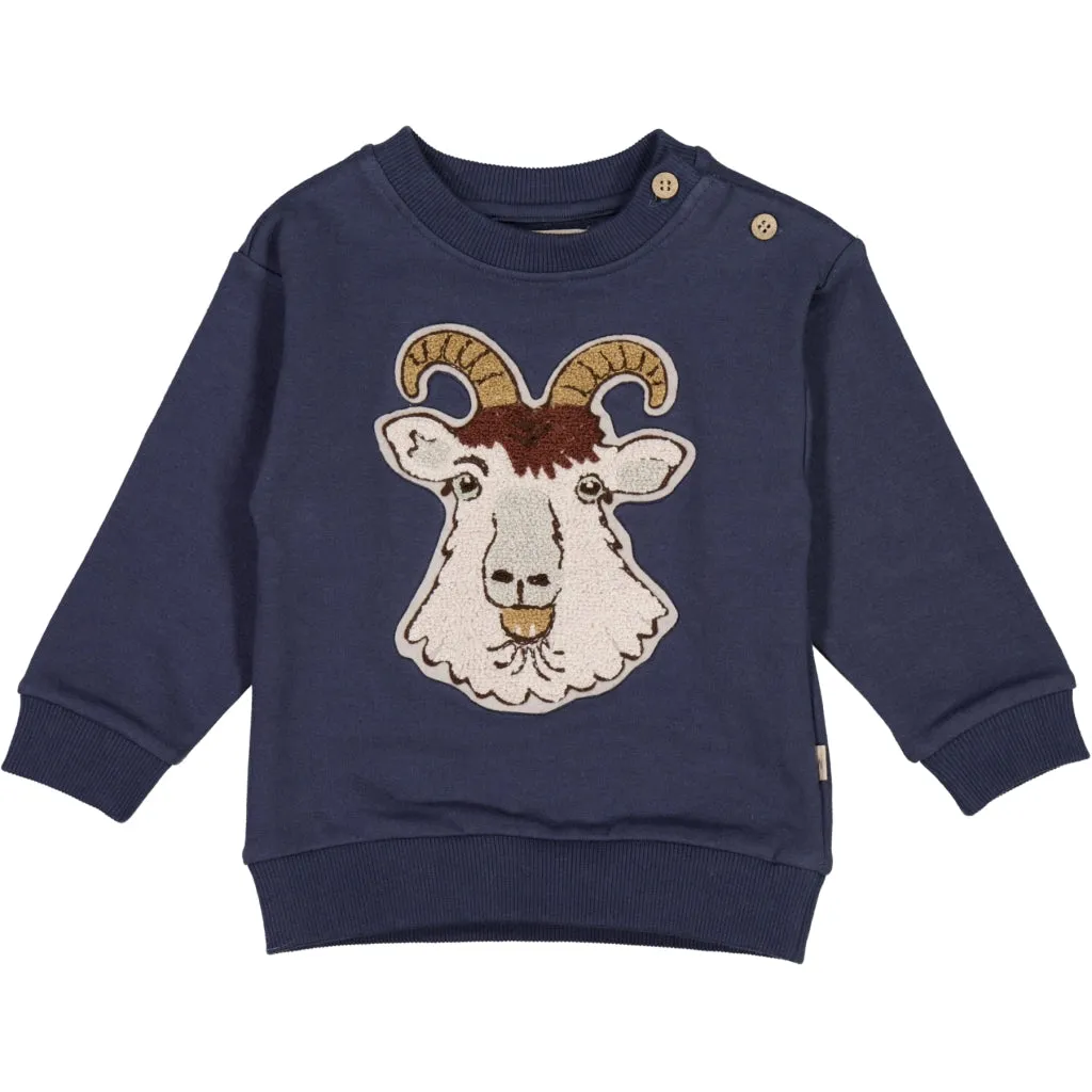 Sweatshirt Goat Terry Badge - sea storm