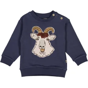 Sweatshirt Goat Terry Badge - sea storm