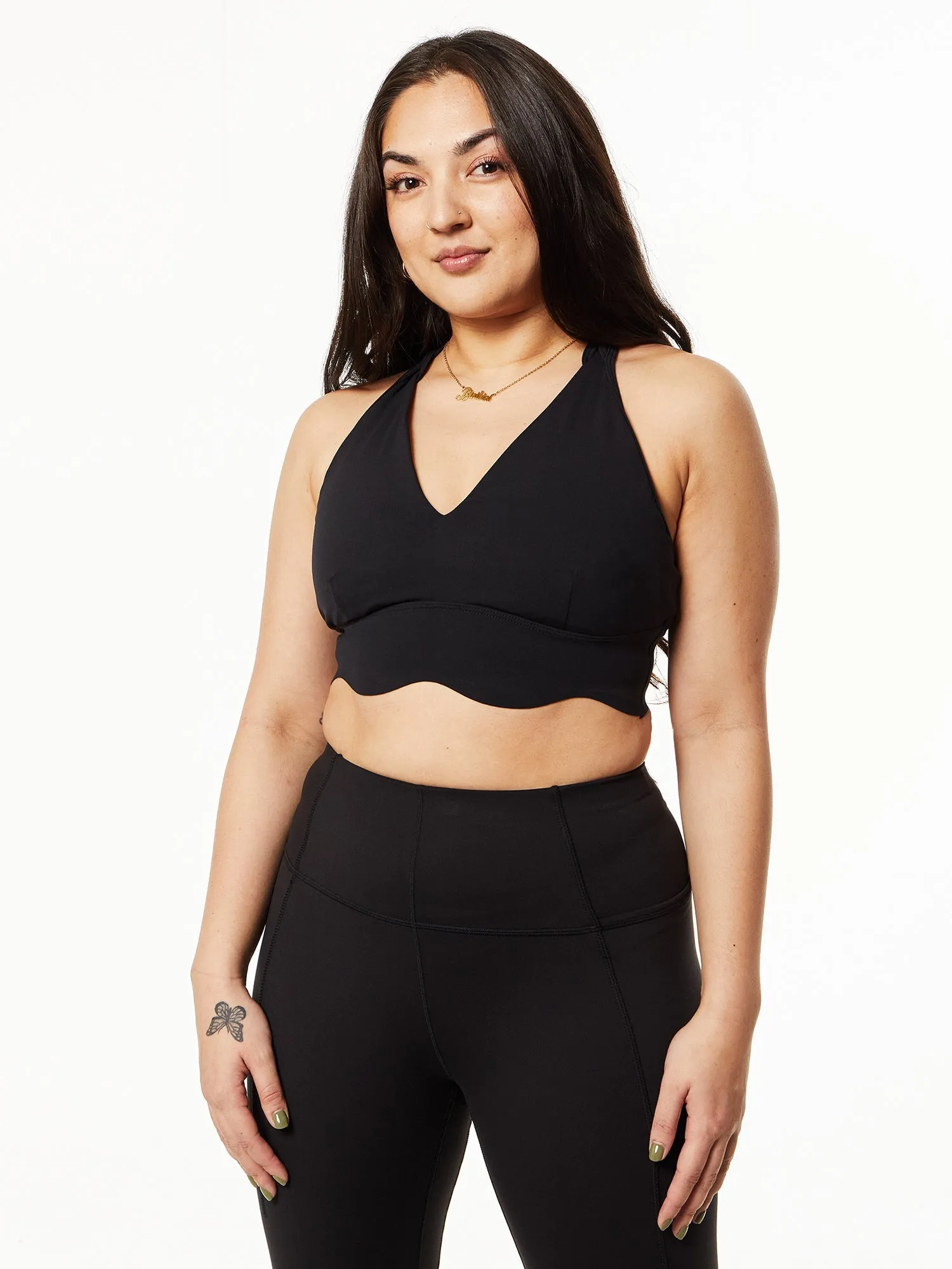 Sweaty Betty | Power Contour Plunge Bra | Black