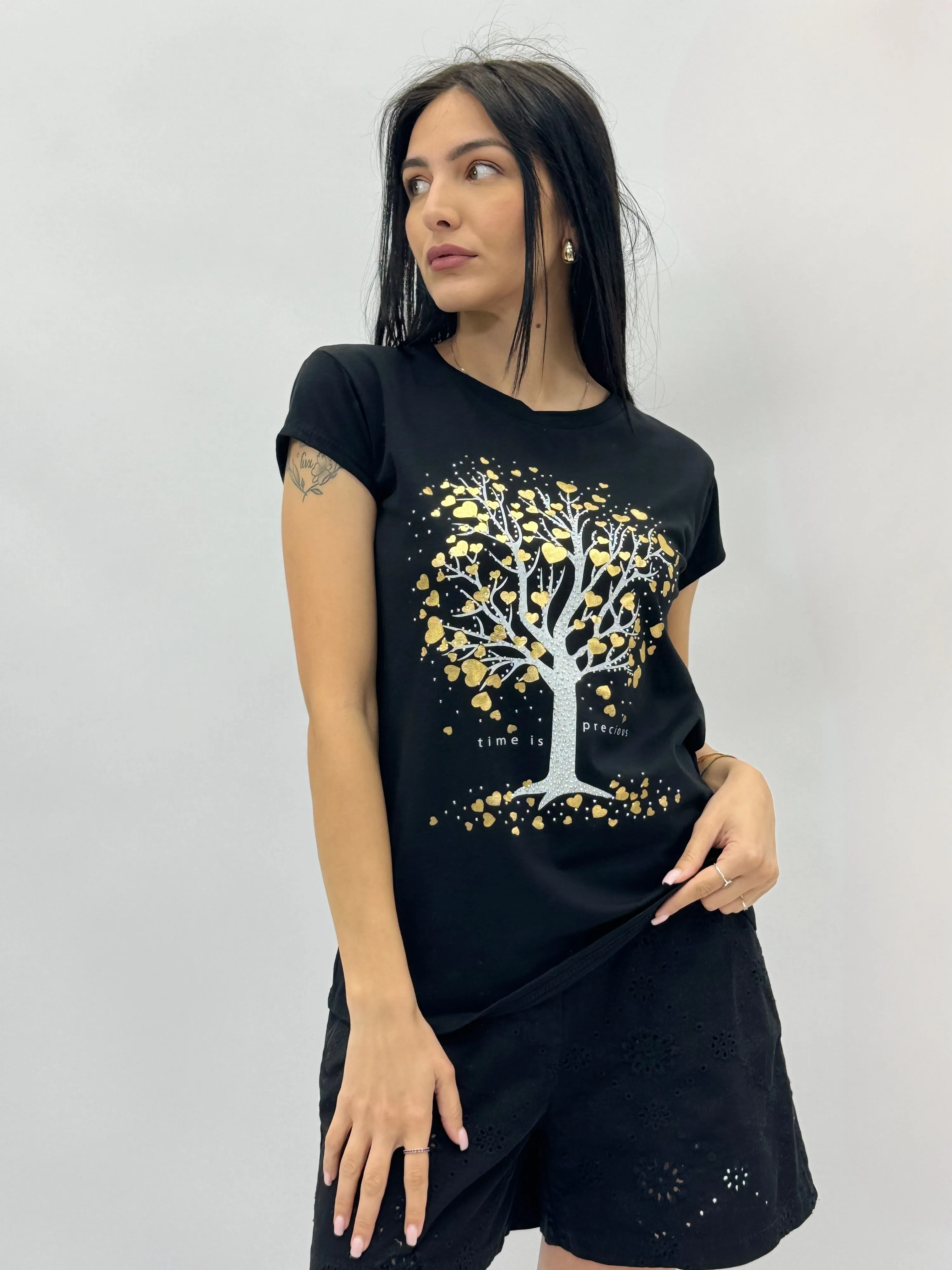 T-shirt with Tree Print