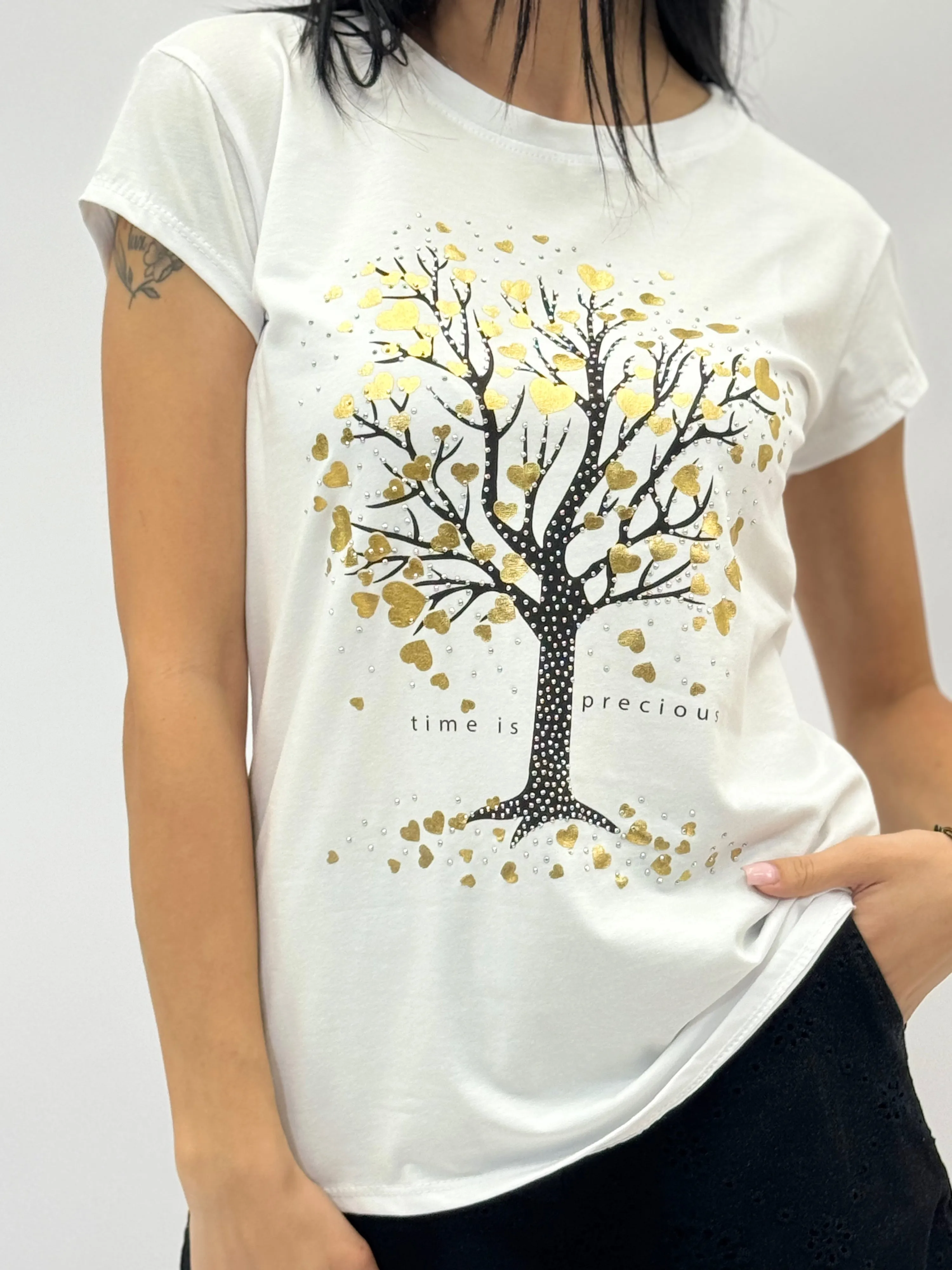 T-shirt with Tree Print